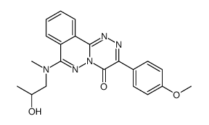 7-[2-hydroxypropyl(methyl)amino]-3-(4-methoxyphenyl)-[1,2,4]triazino[3,4-a]phthalazin-4-one结构式