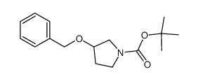 4-R-benzyloxy-pyrrolidine-1-carboxylic acid tert-butyl ester Structure