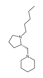 (S)-1-n-pentyl-2-<(piperidin-1-yl)methyl>pyrrolidine结构式