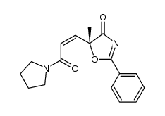 (R)-5H-5-methyl-5-[(Z)-3-oxo-3-(pyrrolidin-1-yl)propenyl]-2-phenyloxazol-4-one Structure