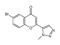 4H-1-Benzopyran-4-one, 6-bromo-2-(1-methyl-1H-1,2,3-triazol-5-yl)-结构式