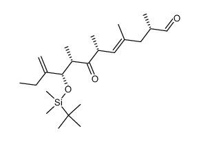 (2S,6R,8S,9S,E)-9-((tert-butyldimethylsilyl)oxy)-2,4,6,8-tetramethyl-10-methylene-7-oxododec-4-enal Structure