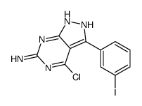 4-Chloro-3-(3-iodophenyl)-1H-pyrazolo[3,4-d]pyrimidin-6-amine Structure
