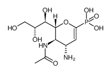 [5-acetamido-4-amino-6-(1,2,3-hydroxy)propyl-4,5,6--tri-hydropyran-2-yl]phosphonic acid结构式