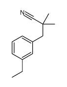 3-(3-ethylphenyl)-2,2-dimethylpropanenitrile结构式