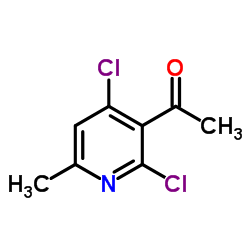 1-(2,4-Dichloro-6-methyl-3-pyridinyl)ethanone结构式