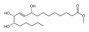 (E)-(9R,12R,13S)-9,12,13-Trihydroxy-octadec-10-enoic acid methyl ester结构式