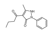 4-butanoyl-5-methyl-2-phenyl-1H-pyrazol-3-one结构式