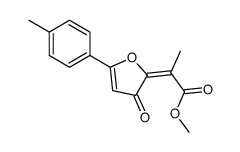 methyl (2E)-2-[5-(4-methylphenyl)-3-oxofuran-2-ylidene]propanoate结构式