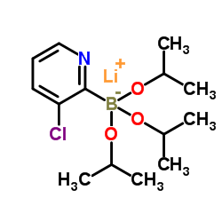 Lithium (3-chloropyridin-2-yl)triisopropoxyborate结构式