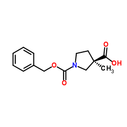 (R)-3-Methyl-pyrrolidine-1,3-dicarboxylic acid 1-benzyl ester Structure