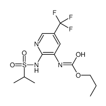 propyl N-[2-(propan-2-ylsulfonylamino)-5-(trifluoromethyl)pyridin-3-yl]carbamate结构式