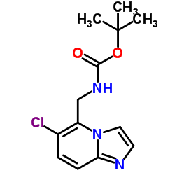 2-Methyl-2-propanyl [(6-chloroimidazo[1,2-a]pyridin-5-yl)methyl]carbamate结构式
