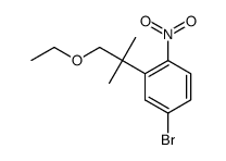 4-bromo-2-(1-ethoxy-2-methylpropan-2-yl)-1-nitrobenzene结构式