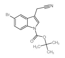 tert-Butyl 5-bromo-3-(cyanomethyl)-1H-indole-1-carboxylate结构式