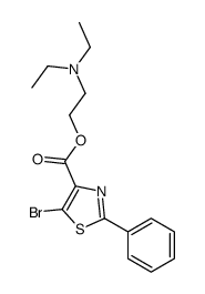 4-Thiazolecarboxylicacid,5-bromo-2-phenyl-,2-(diethylamino)ethylester(9CI)结构式