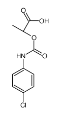 (2S)-2-[(4-chlorophenyl)carbamoyloxy]propanoic acid结构式