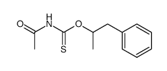 O-(1-phenylpropan-2-yl) acetylcarbamothioate Structure