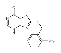 6H-Purin-6-one,8-[[(2-aminophenyl)methyl]thio]-1,9-dihydro-结构式