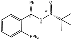 [S(R)]-N-[(S)-[2-(二苯基膦基)苯基]苯基甲基]-2-甲基-2-丙烷亚磺酰胺结构式