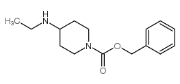 4-(乙基氨基)哌啶-1-甲酸苄酯结构式