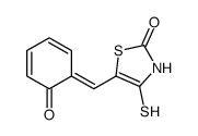 5-[(6-oxocyclohexa-2,4-dien-1-ylidene)methyl]-4-sulfanyl-3H-1,3-thiazol-2-one Structure