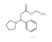 1-Pyrrolidinepropanoicacid, b-phenyl-, ethyl ester,hydrochloride (1:1) Structure