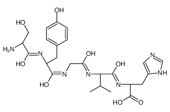 (2S)-2-[[(2S)-2-[[2-[[(2S)-2-[[(2S)-2-amino-3-hydroxypropanoyl]amino]-3-(4-hydroxyphenyl)propanoyl]amino]acetyl]amino]-3-methylbutanoyl]amino]-3-(1H-imidazol-5-yl)propanoic acid Structure