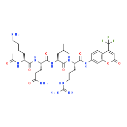 Ac-Lys-Gln-Leu-Arg-AFC trifluoroacetate salt Structure