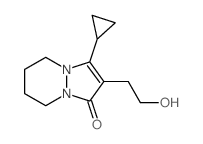 7-cyclopropyl-8-(2-hydroxyethyl)-1,6-diazabicyclo[4.3.0]non-7-en-9-one structure