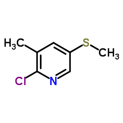 2-Chloro-3-methyl-5-(methylthio)pyridine Structure