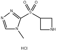 3-(氮杂环丁烷-3-磺酰基)-4-甲基-4H-1,2,4-三唑盐酸盐结构式