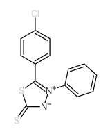 1,3,4-Thiadiazolium,5-(4-chlorophenyl)-4-phenyl-2-thioxo-, inner salt结构式