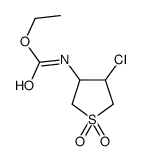 ethyl N-(4-chloro-1,1-dioxothiolan-3-yl)carbamate结构式