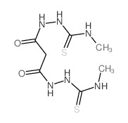 3-methyl-1-[[2-[(methylthiocarbamoylamino)carbamoyl]acetyl]amino]thiourea Structure