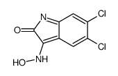 5,6-Dichloro-2,3-dihydro-3-(hydroxyimino)-1H-indol-2-one Structure