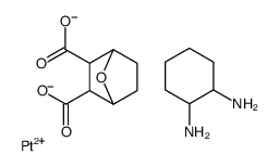 cyclohexane-1,2-diamine,7-oxabicyclo[2.2.1]heptane-2,3-dicarboxylate,platinum(2+) Structure