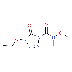 1H-Tetrazole-1-carboxamide,4-ethoxy-4,5-dihydro-N-methoxy-N-methyl-5-oxo-(9CI) structure