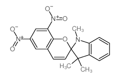 1',3',3'-trimethyl-6,8-dinitrospiro[chromene-2,2'-indole]结构式