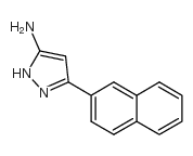 3-(2-萘)-1H-吡唑-5-胺结构式