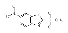 Methyl-6-nitrobenzo-thiazolyl-2-sulfone结构式