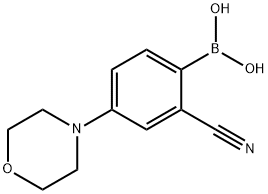 2-Cyano-4-(morpholino)phenylboronic acid结构式