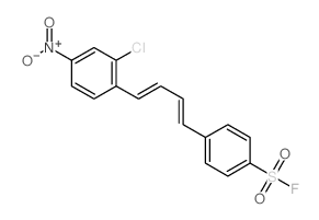 Benzenesulfonylfluoride, 4-[4-(2-chloro-4-nitrophenyl)-1,3-butadien-1-yl]- Structure