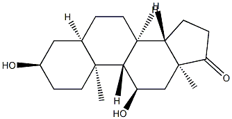3α,11α-Dihydroxy-5β-androstan-17-one结构式