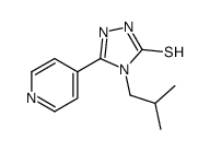 4-Isobutyl-5-(4-pyridinyl)-4H-1,2,4-triazole-3-thiol结构式