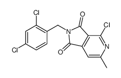 4-chloro-2-(2,4-dichlorobenzyl)-6-methyl-2,3-dihydro-1H-pyrrolo[3,4-c]pyridine-1,3-dione结构式