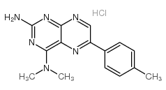 N4,N4-Dimethyl-6-(4-methylphenyl)-2,4-pteridinediamine hydrochloride结构式