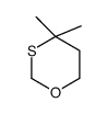 4,4-dimethyl-1,3-oxathiane结构式