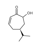 2-Cyclohepten-1-one,7-hydroxy-5-(1-methylethyl)-,(5S)-(9CI)结构式