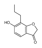 6-hydroxy-7-propyl-(2H-benzofuran-3-one) Structure